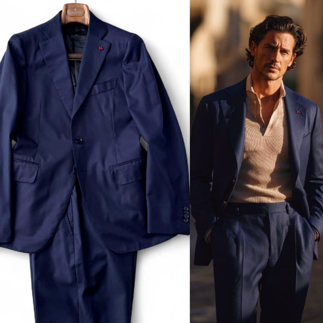 ISAIA イザイア セットアップ スーツ ラペルピン 46 M〜L相当