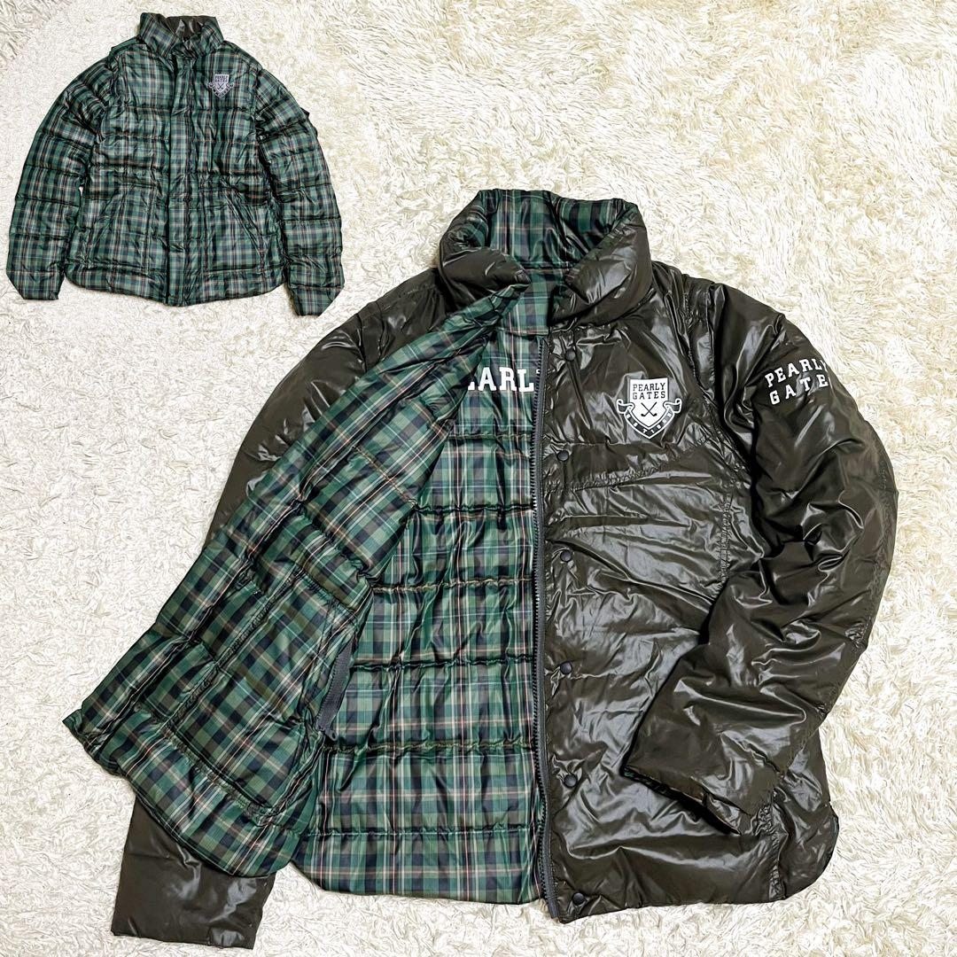 PEARLY GATES ダウンジャケット リバーシブル4way チェック柄