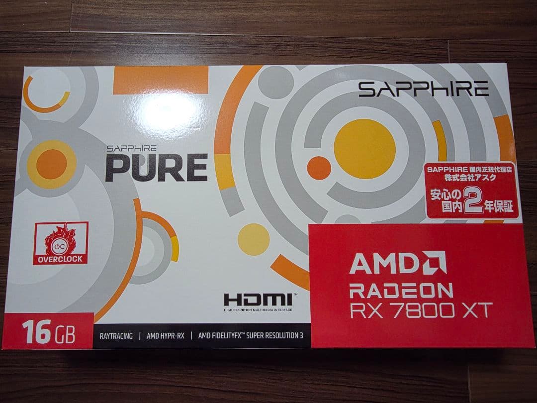 [極美品]グラボ　Sapphire　Radeon RX 7800 XT