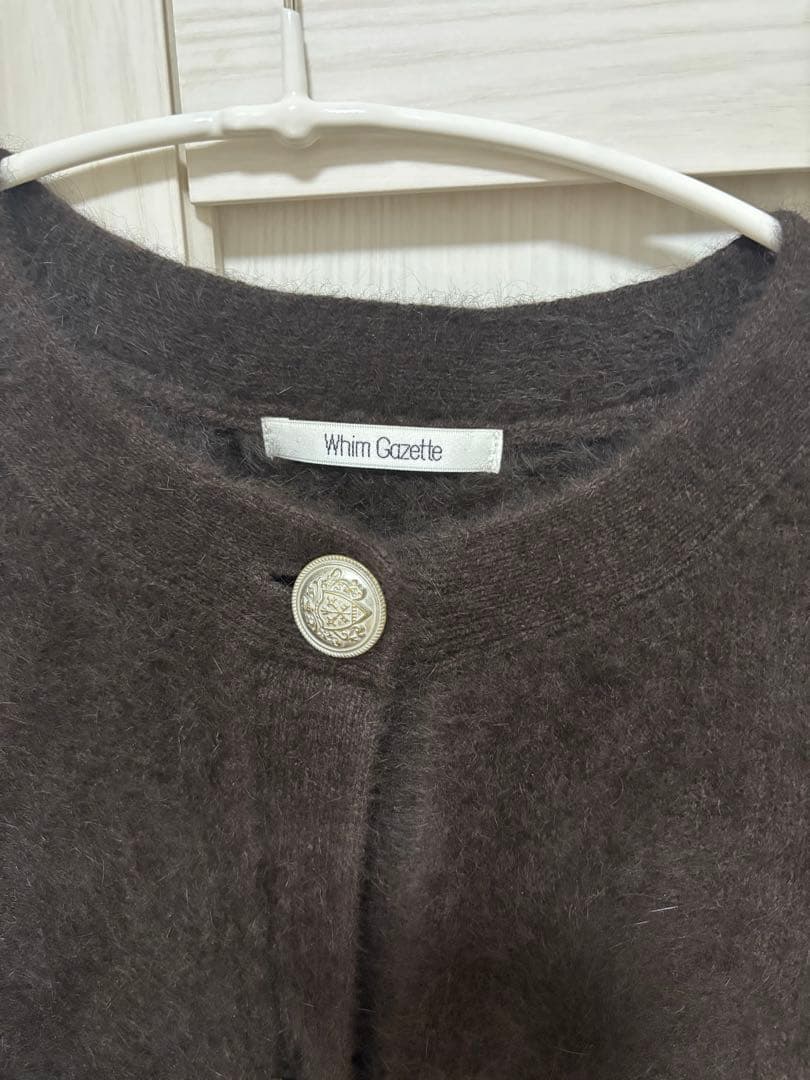 ウィムガゼット　ファーボタンジャケット　ブラウン