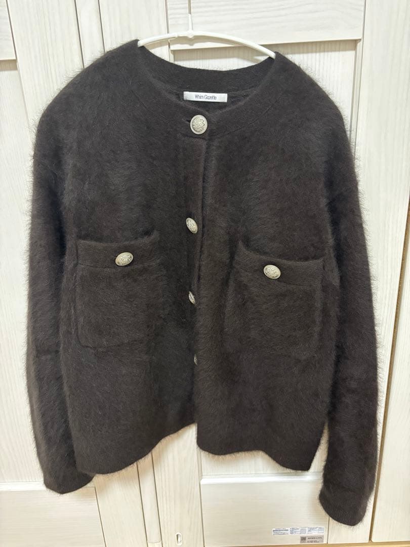 ウィムガゼット　ファーボタンジャケット　ブラウン
