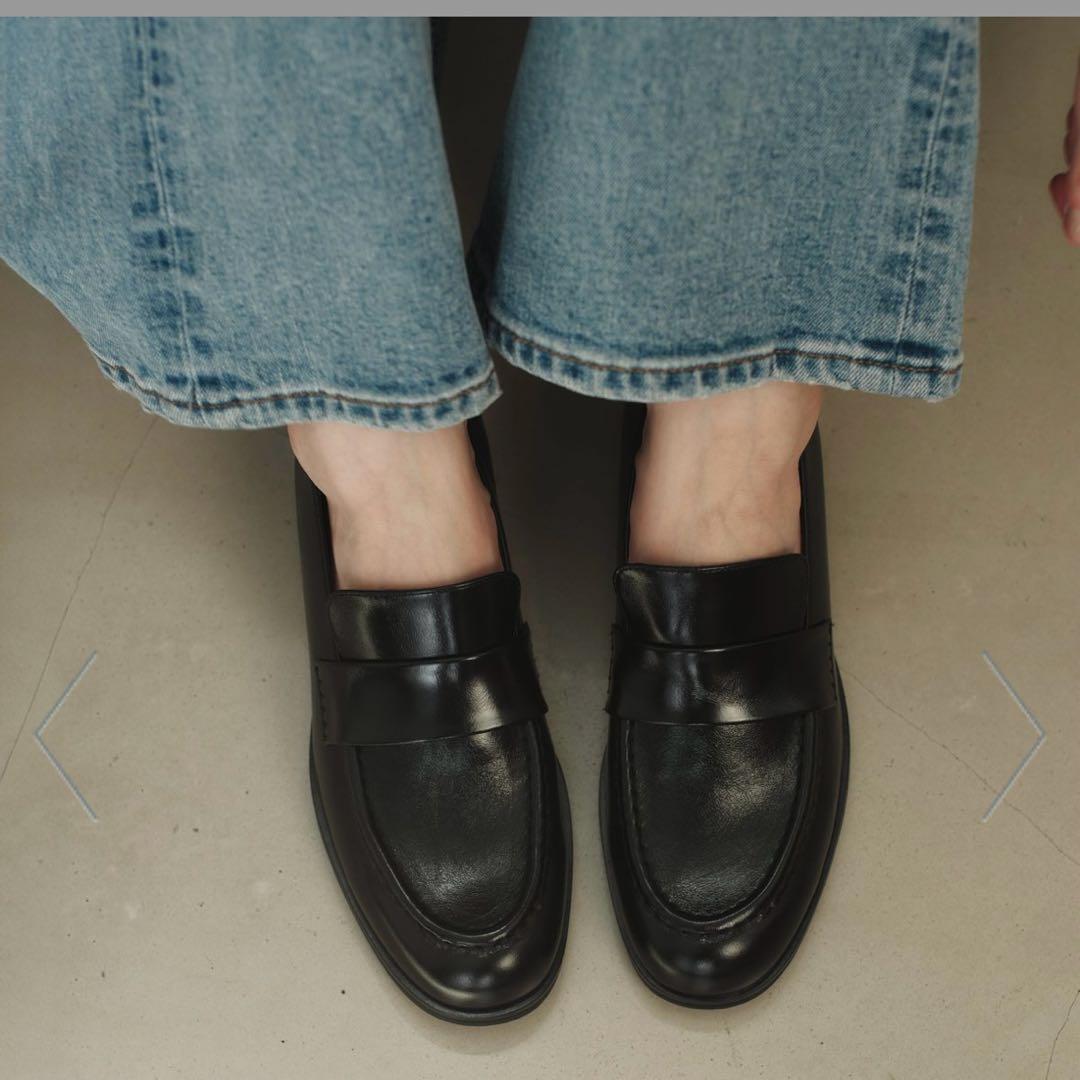 anuans レザーローファー　M