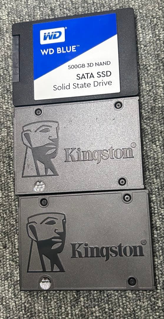Kingston 480GB 内蔵型SSD ✖️2 WDssd 500GB✖️1
