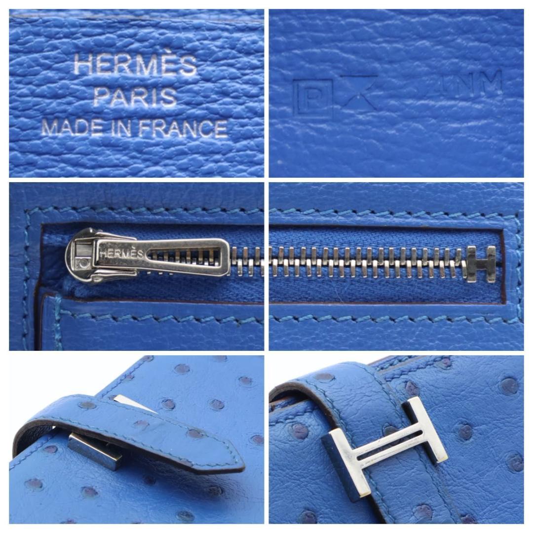鑑定書付き【超極美品】HERMES ベアンスフレ　長財布　オーストリッチ