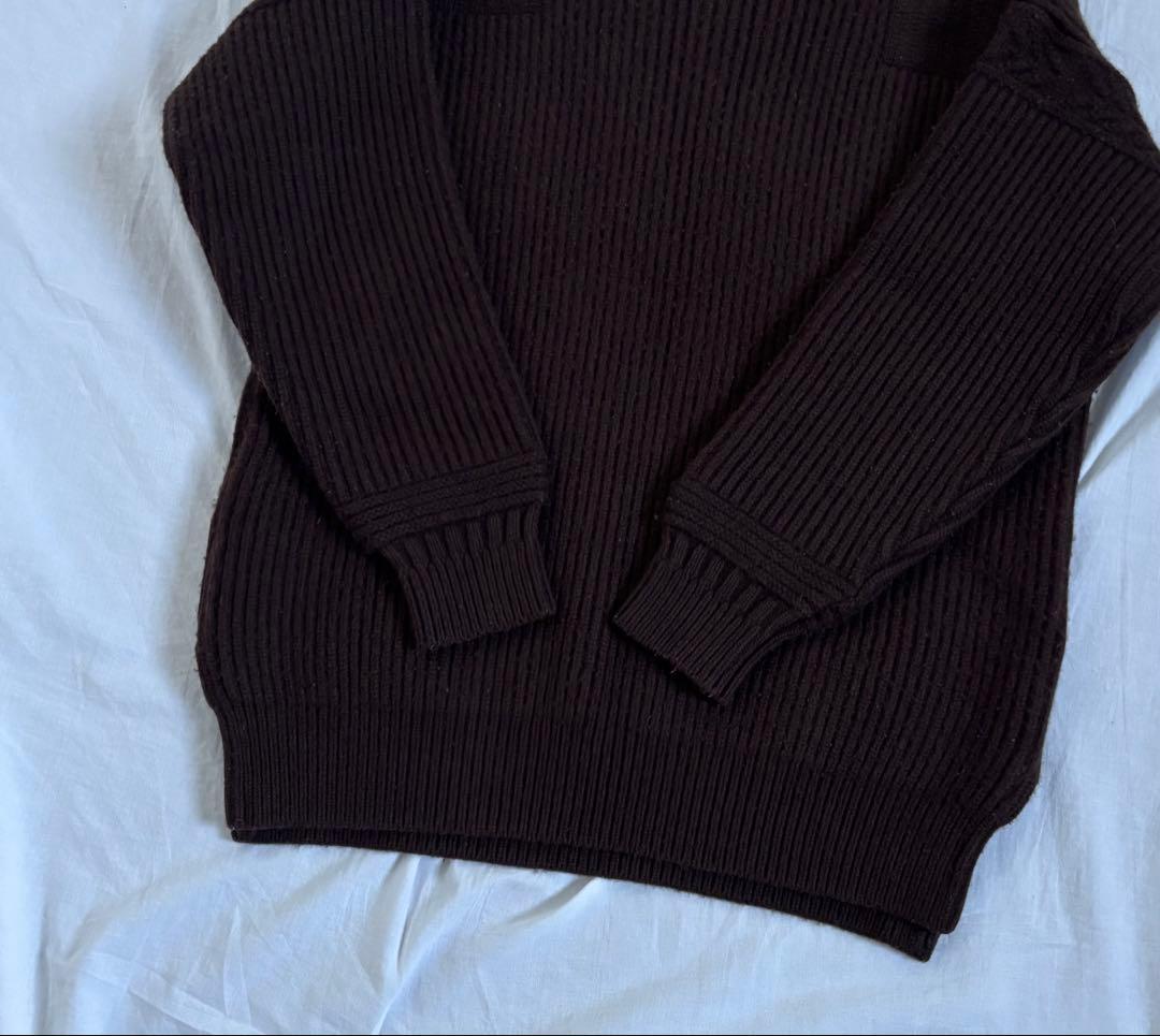 YASHIKI ヤシキ 霜柱 ニット セーター ダークブラウン