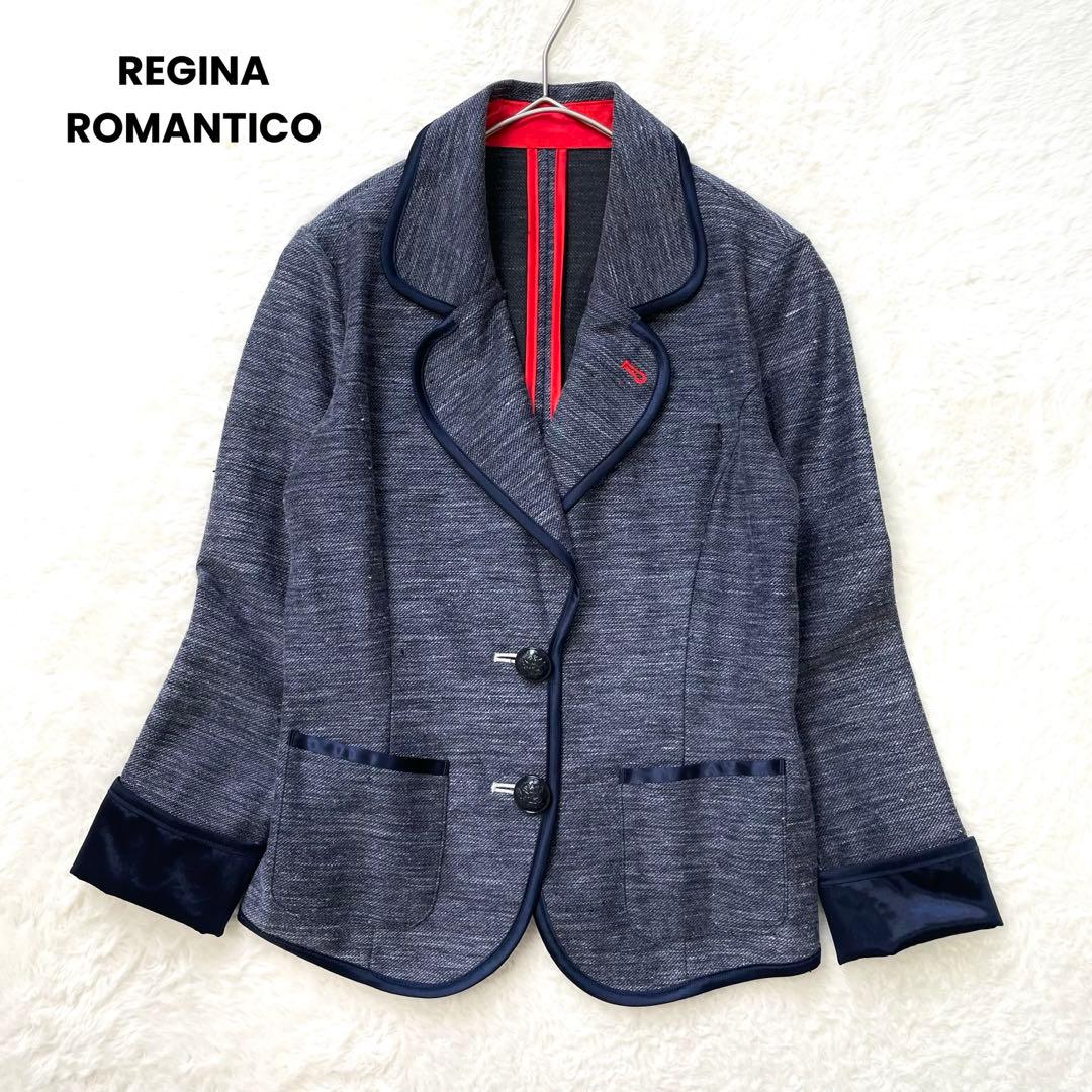 REGINA ROMANTICO リネンパイピングジャケット インディゴ 美品