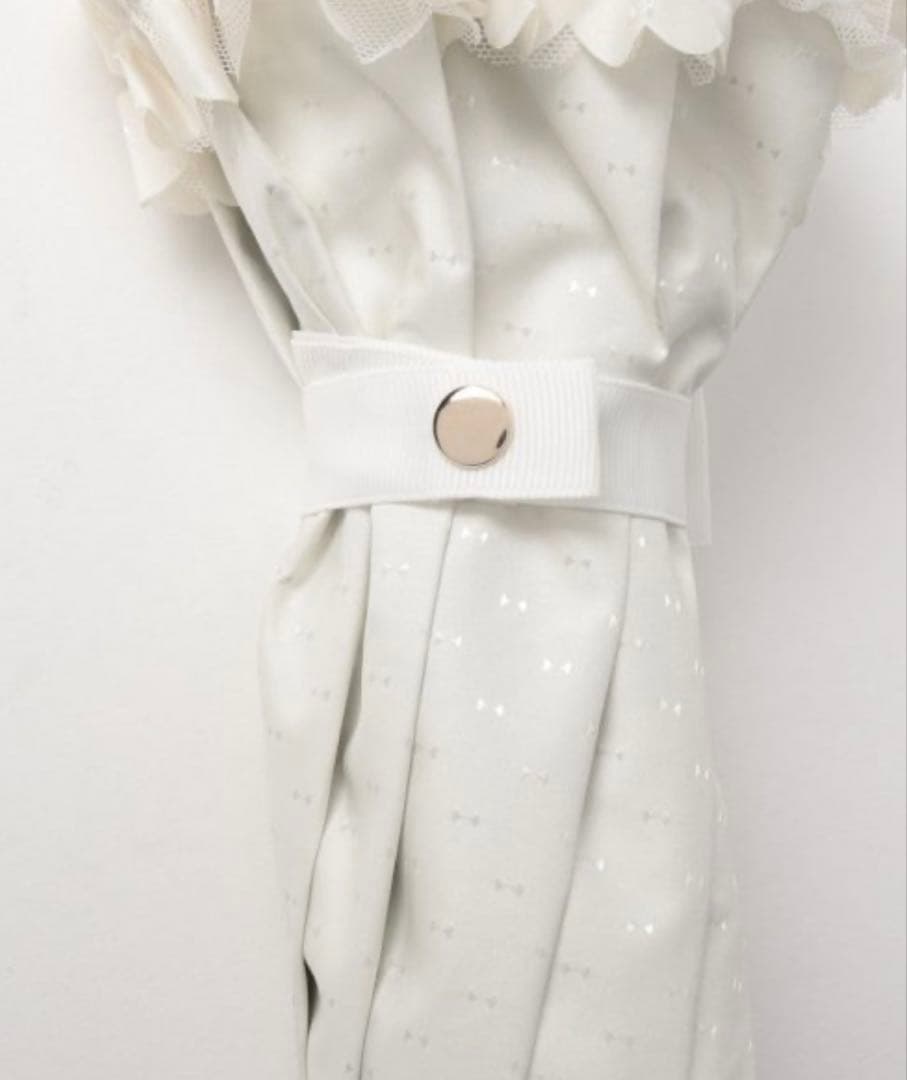 【新品】ランバンオンブルー　日傘　晴雨兼用　折りたたみ日傘　ドビーフリル　大きめ