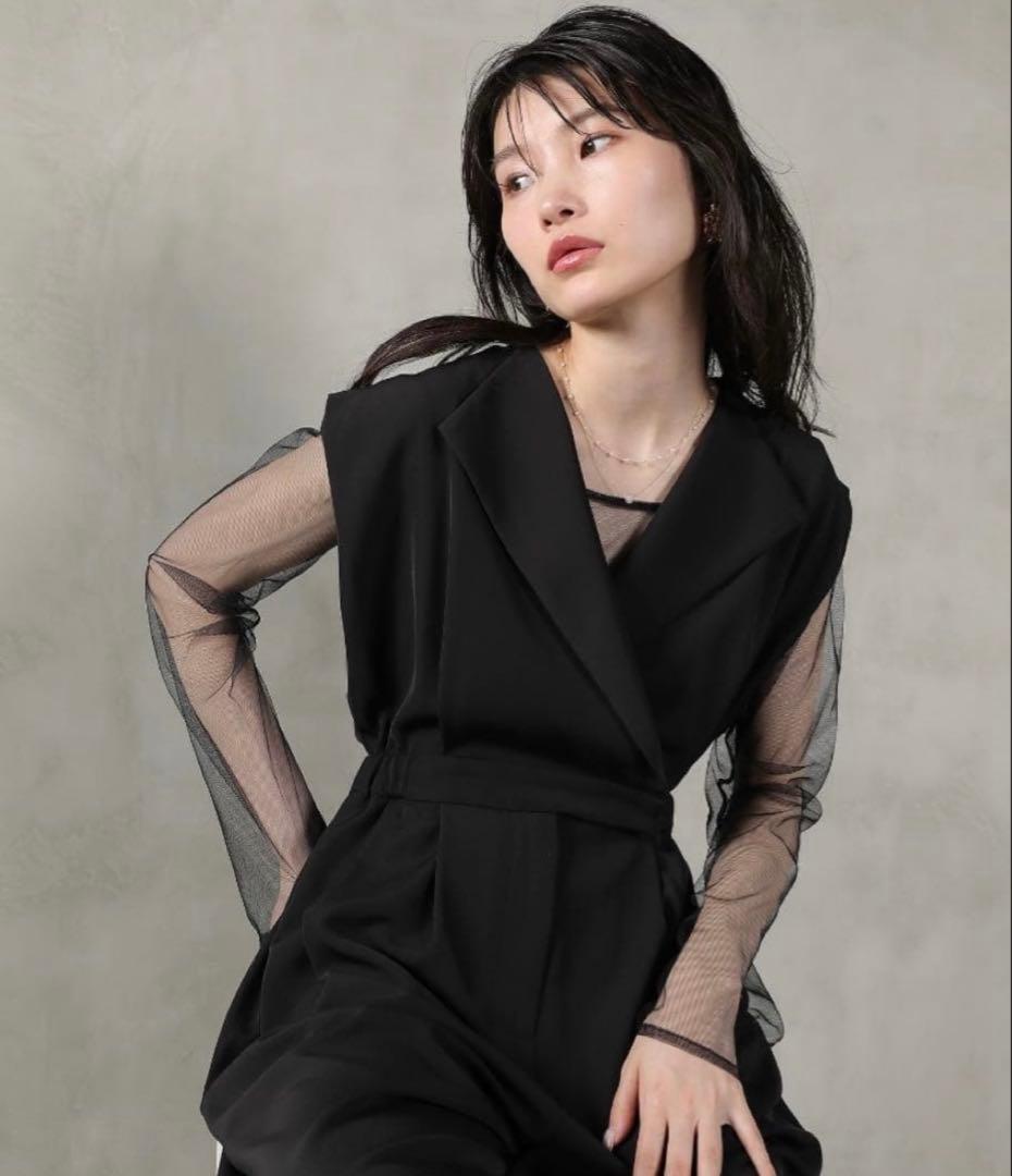 kana niana スタンドアウトカラー パンツドレス 結婚式 S