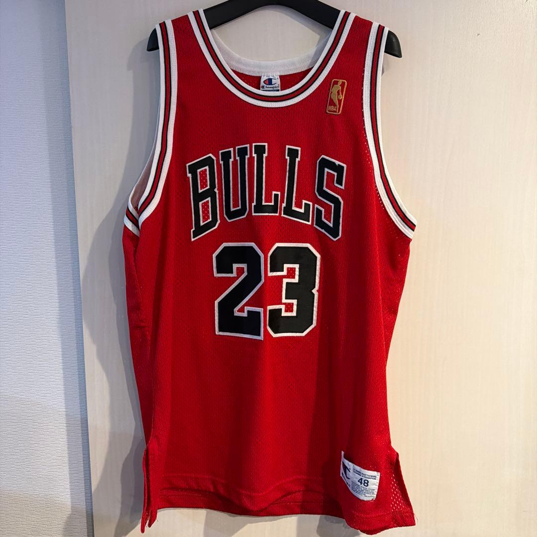 90's チャンピオン NBA ブルズ 23 ジョーダン 48 金タグ USA製