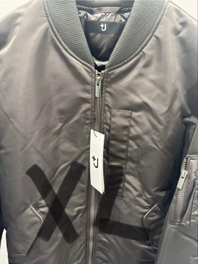 グレーXL＋J復刻ハイブリッドダウンオーバーサイズMA-1 新品未使用2026冬