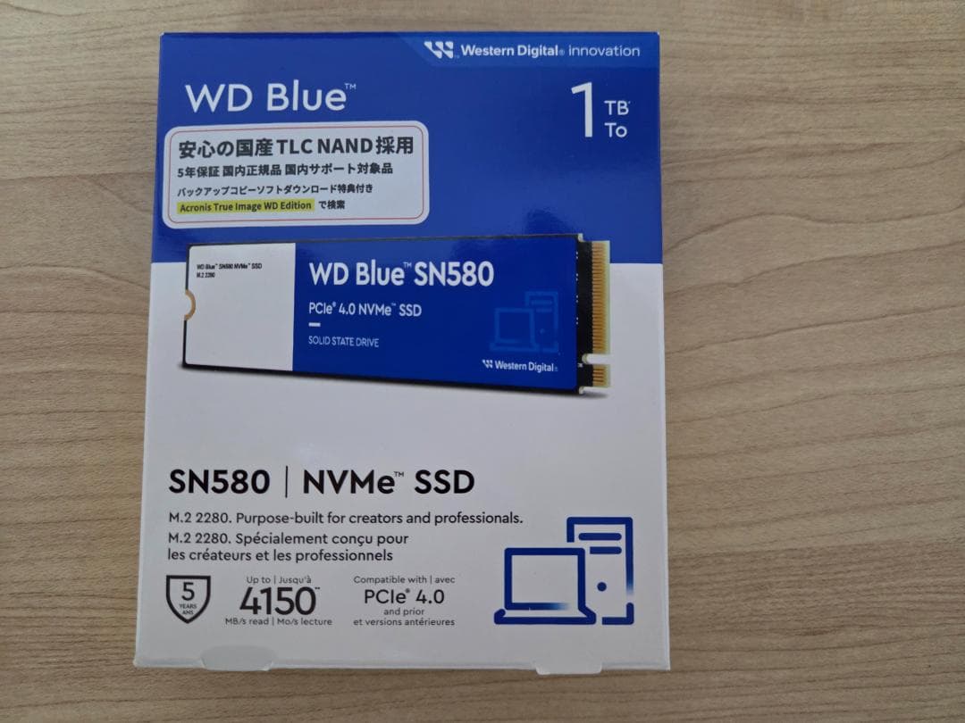 内蔵型SSD Western Digital Blue SN580 1TB NVMe SSD
