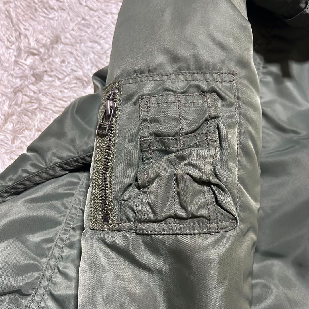 AVIREX ファイヤーマンN-3Bフライトジャケットモッズコート カーキ L