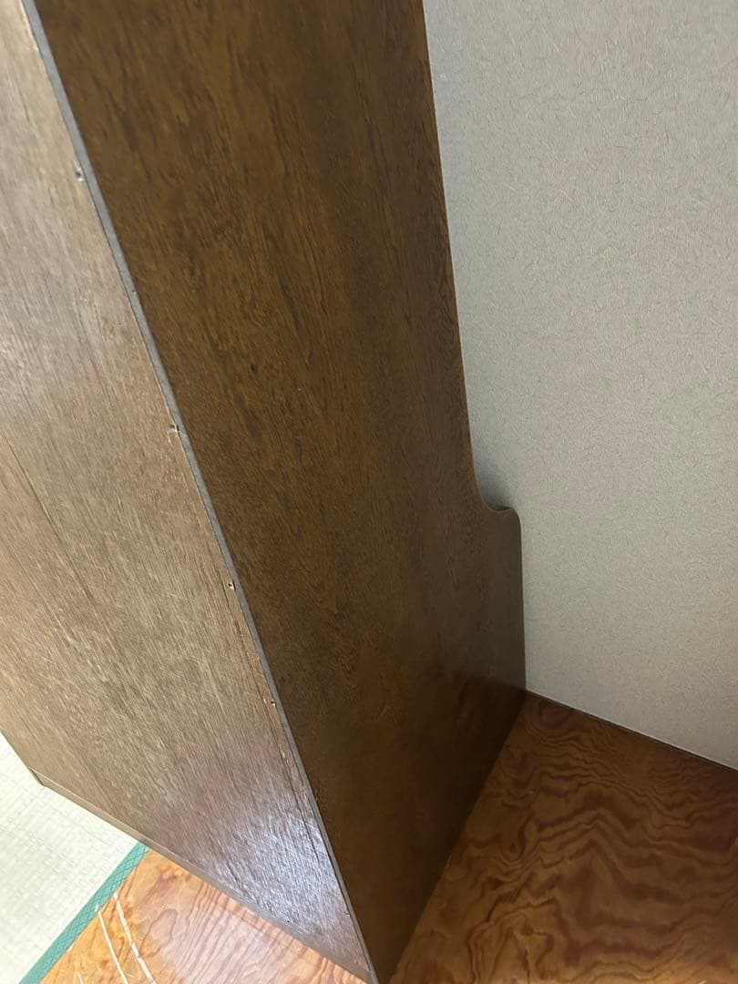 オープンクローゼット ダークブラウン 洋服吊りタンス ハンガーラック 引き出し２