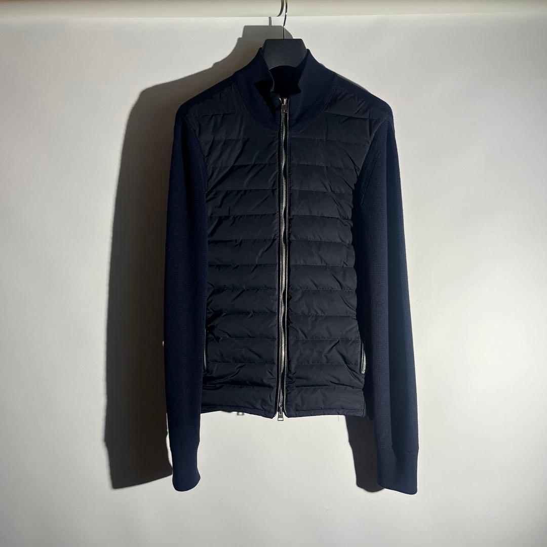 【未使用】007 トムフォード ダウン ニット カーディガン ネイビー 44