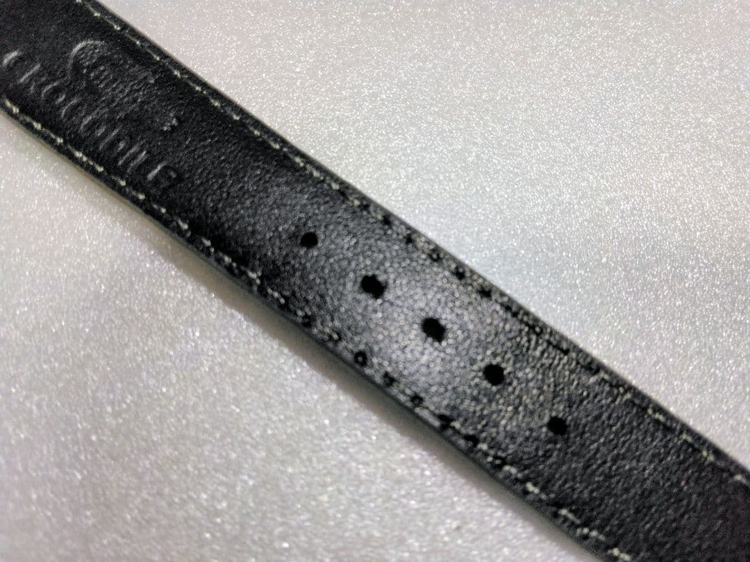 【美品】 高級 本革 18-16mm クロコダイル 腕時計ベルト ダークアッシュ