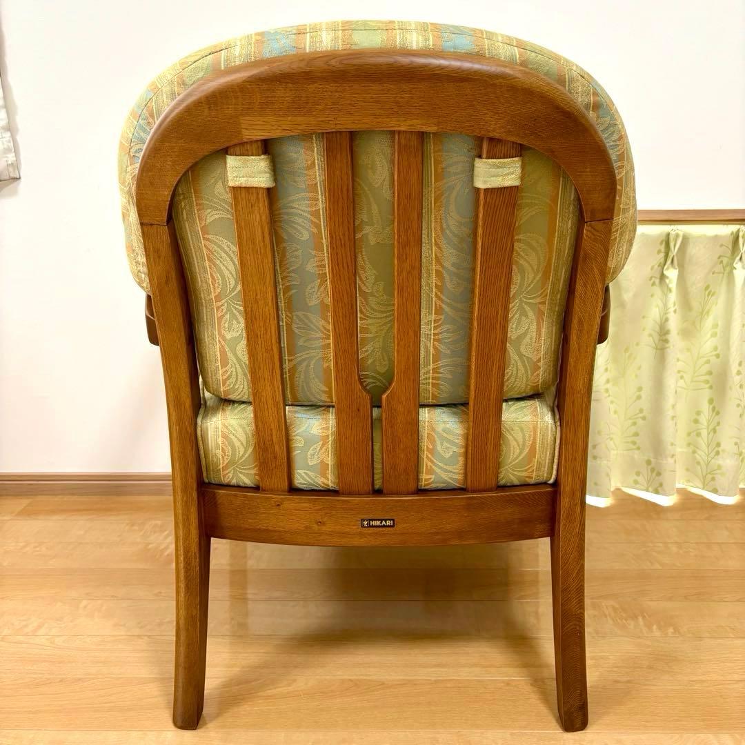 【美品】HIKARI 光製作所 アンティーク アームチェア 1人掛けソファ