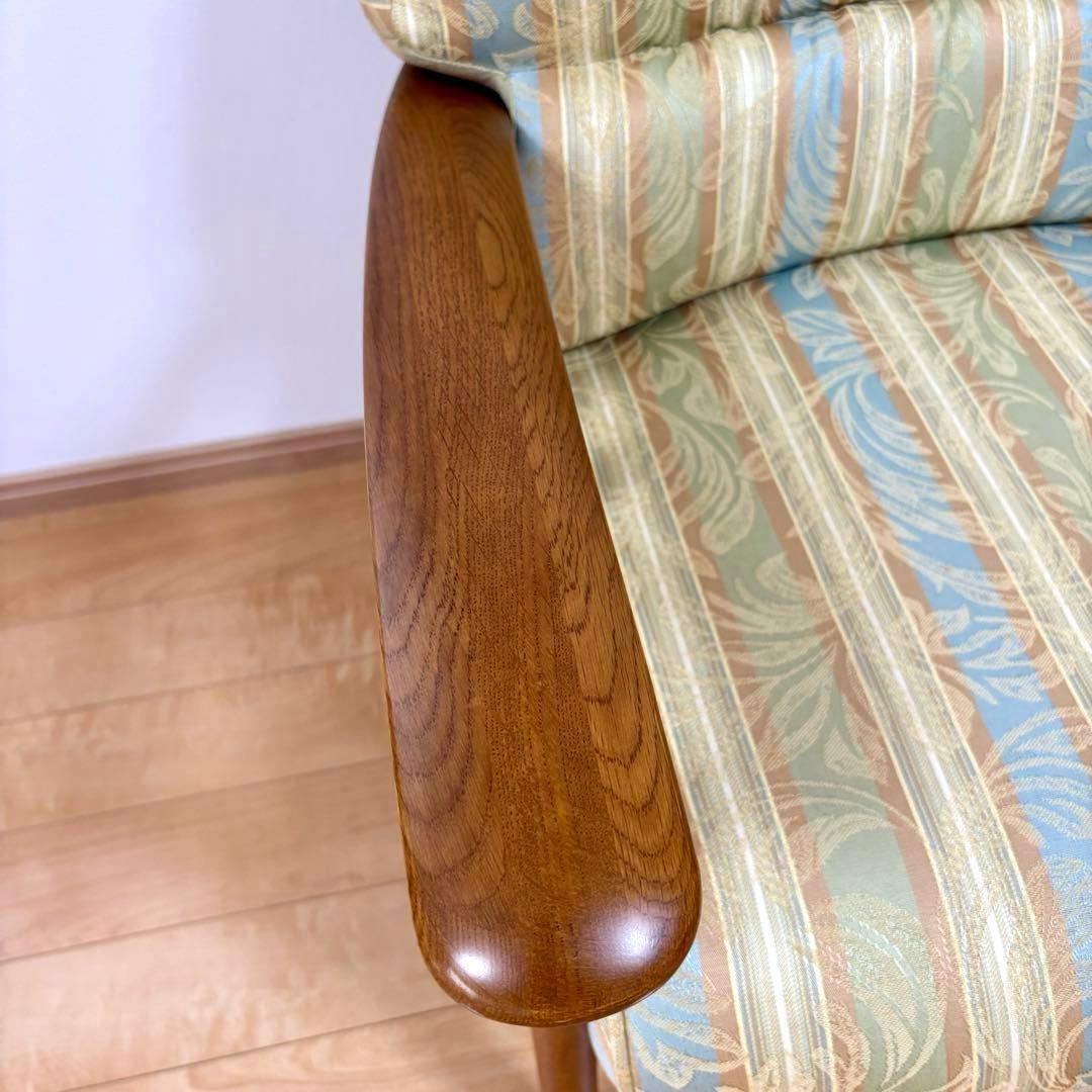 【美品】HIKARI 光製作所 アンティーク アームチェア 1人掛けソファ