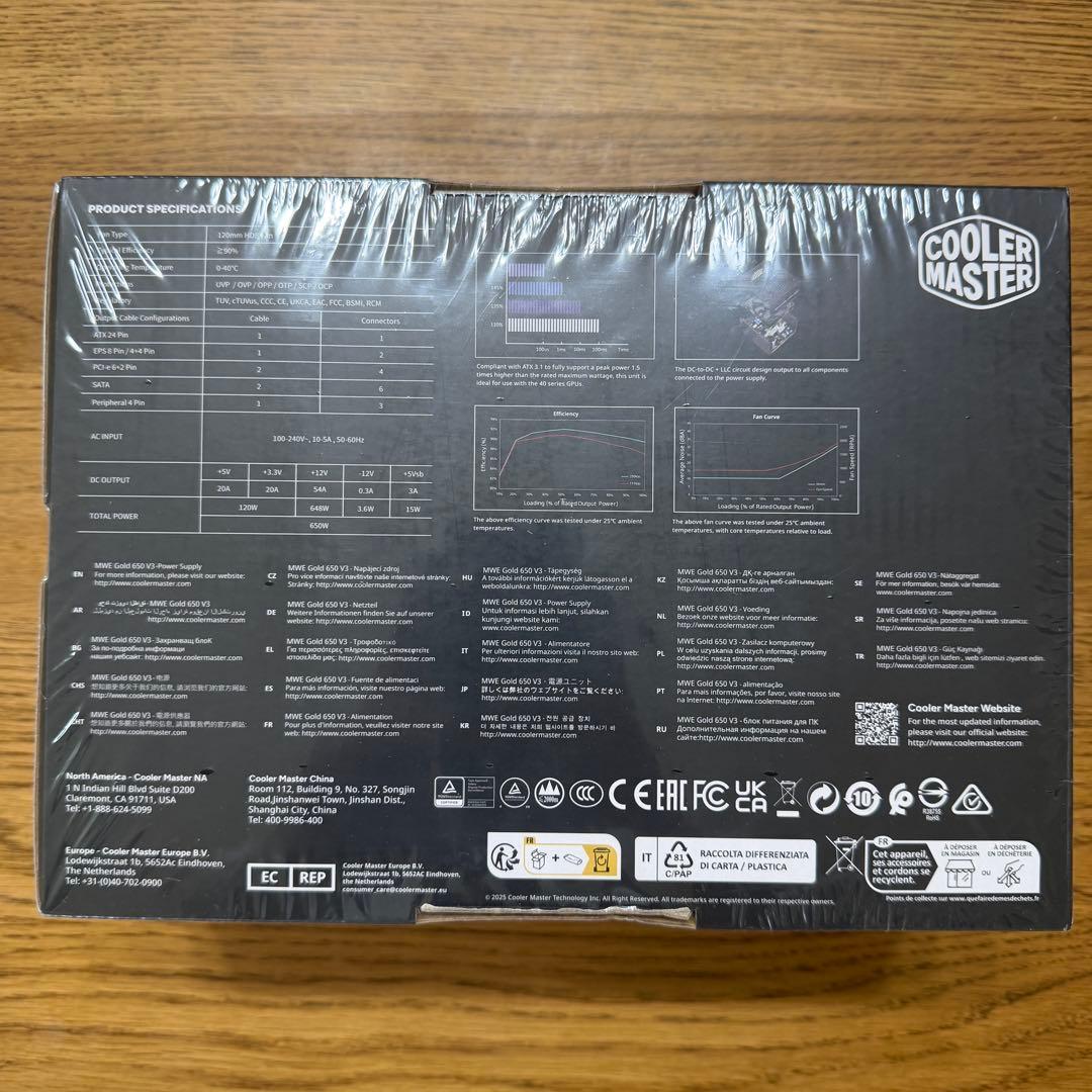 【新品・未開封】Cooler Master MWE Gold 650
