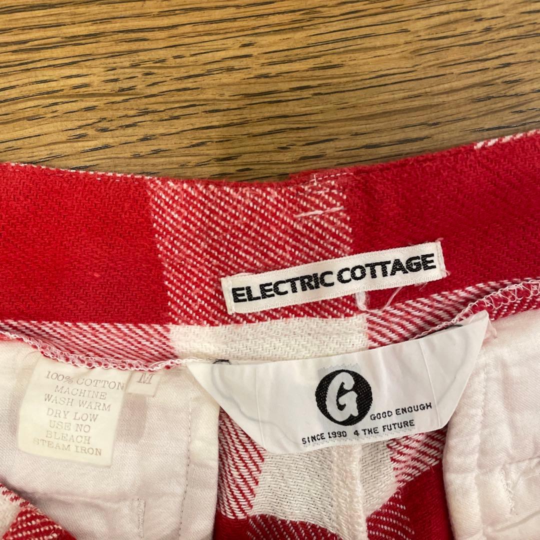 ELECTRIC COTTAGE ブロックチェックネル　ショートパンツ