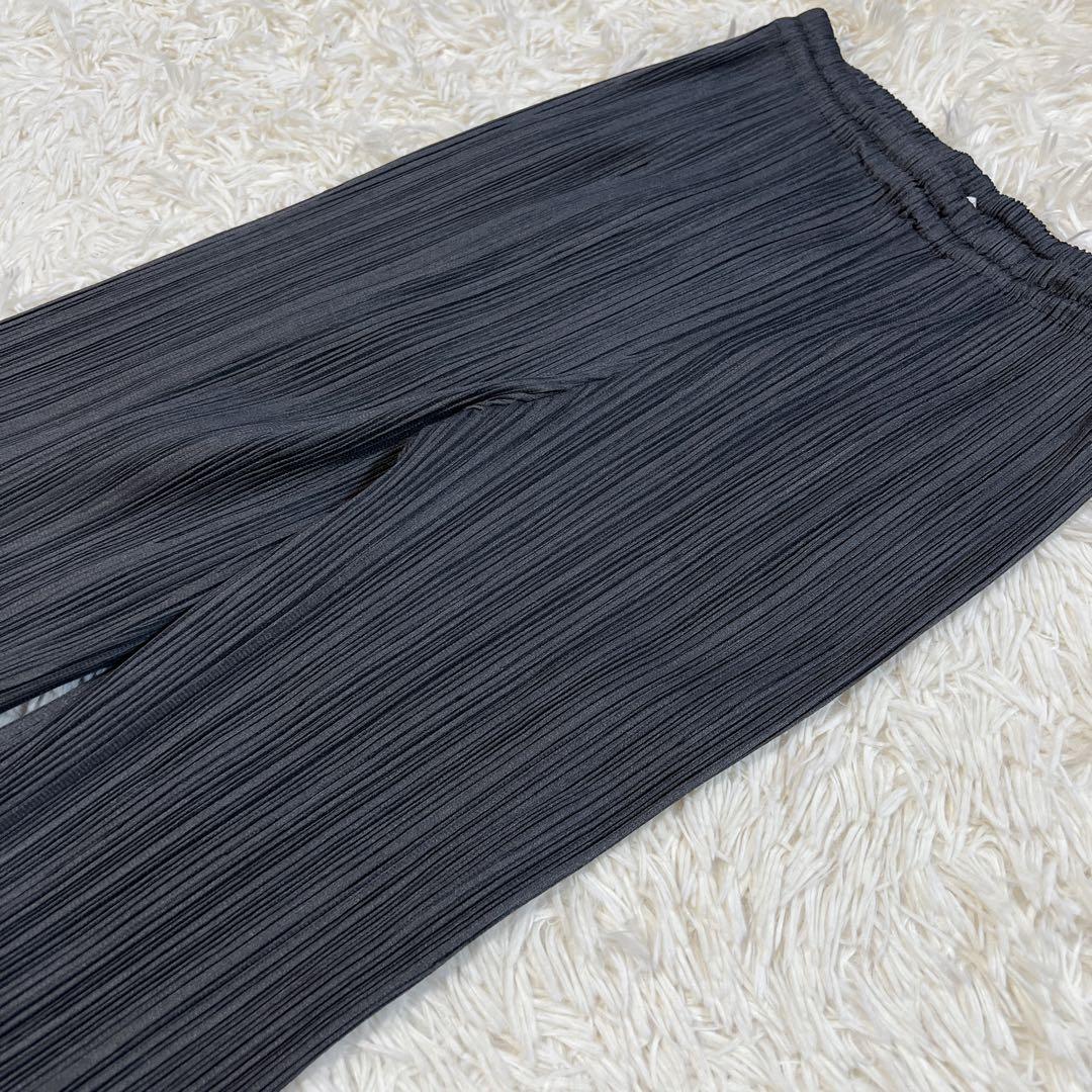 《美品》プリーツプリーズ プリーツパンツ グレー イッセイミヤケ ストレート