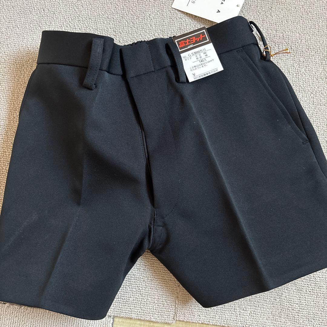 黒い学ラン 男 男児 サイズ140 ショートズボン2枚セット