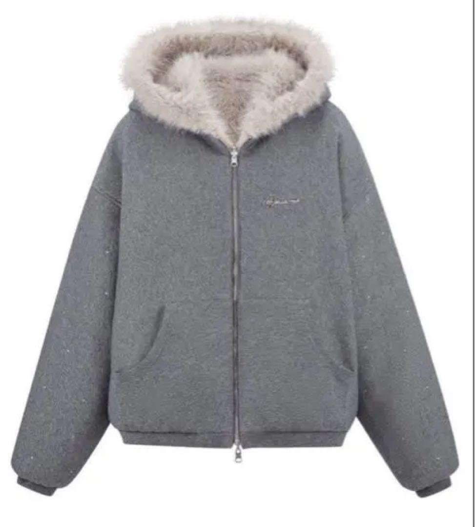 トップス Kirakira2wayfurzipup ANDWANG