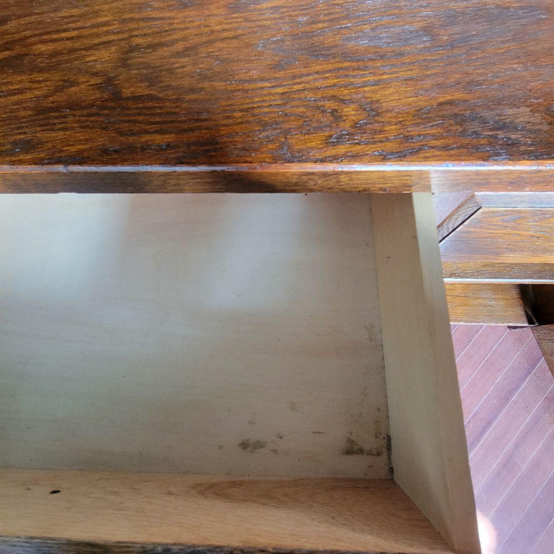 三越家具 Brugge ブルージュ 食器棚 キャビネット 楢材ステンドグラス英国