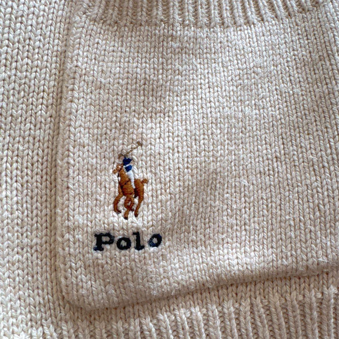 M-L相当【POLO】ラルフローレン カーディガン 長袖 シルク 絹100％ S