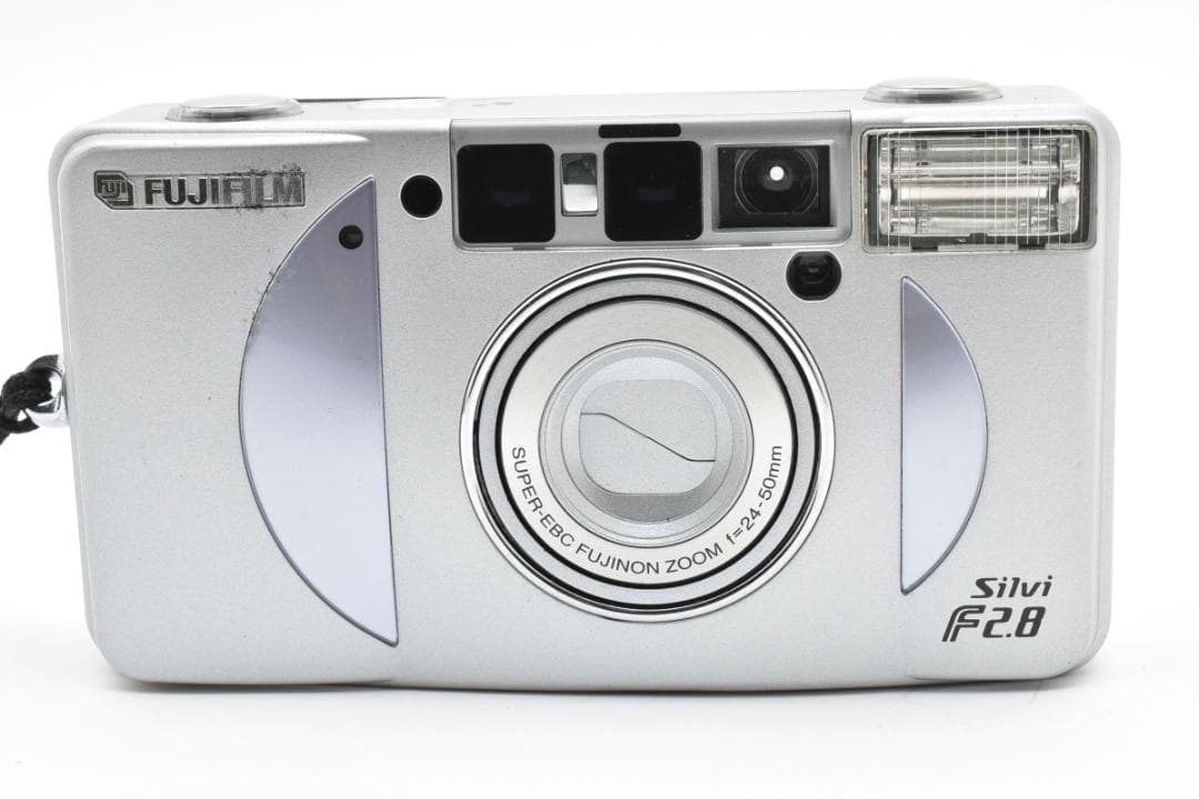 美品 FUJIFILM Silvi F2.8 シルバー コンパクトフィルムカメラ