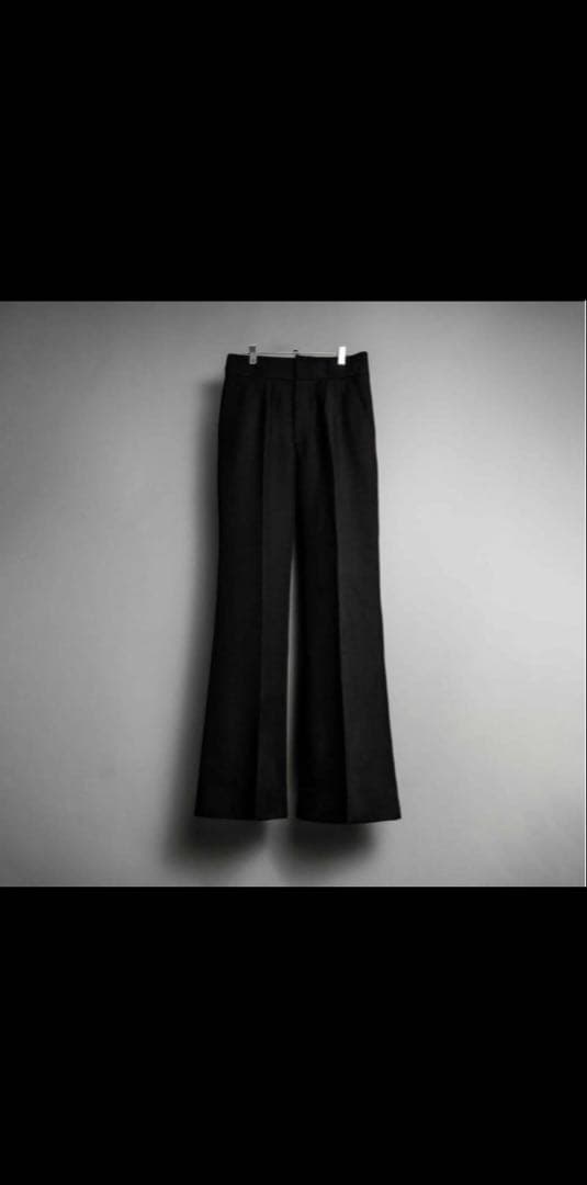 SHIKITARI ブラック フレアパンツ