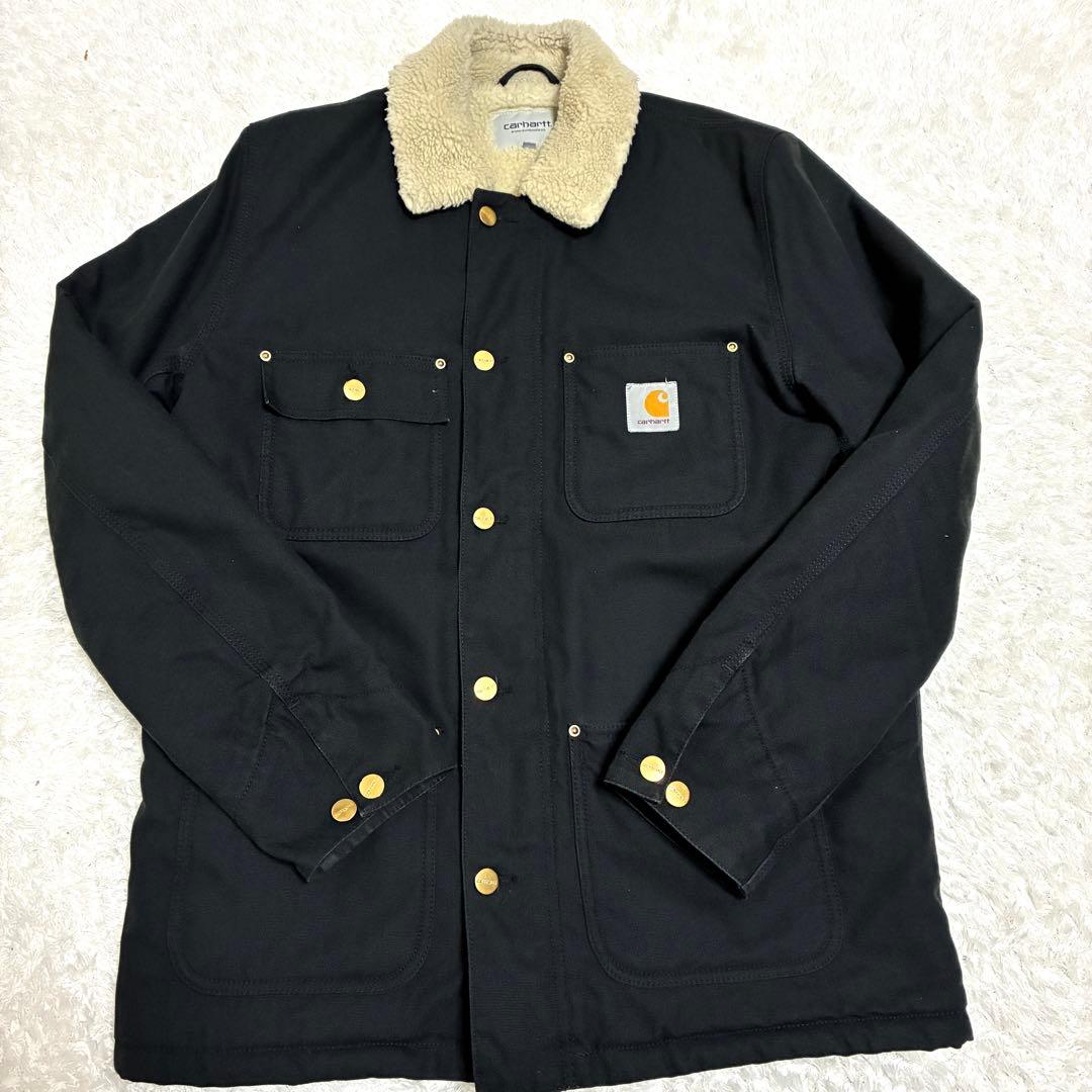 【NBW】カーハートWIP★裏地ボアジャケット　カバーオール　人気サイズL