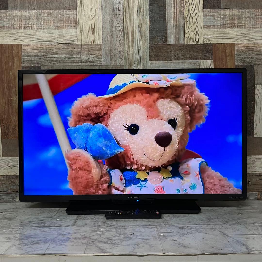 即日受渡❣️全国送料込 フナイ40型地デジBSCSテレビ Wチューナー裏番組録画可