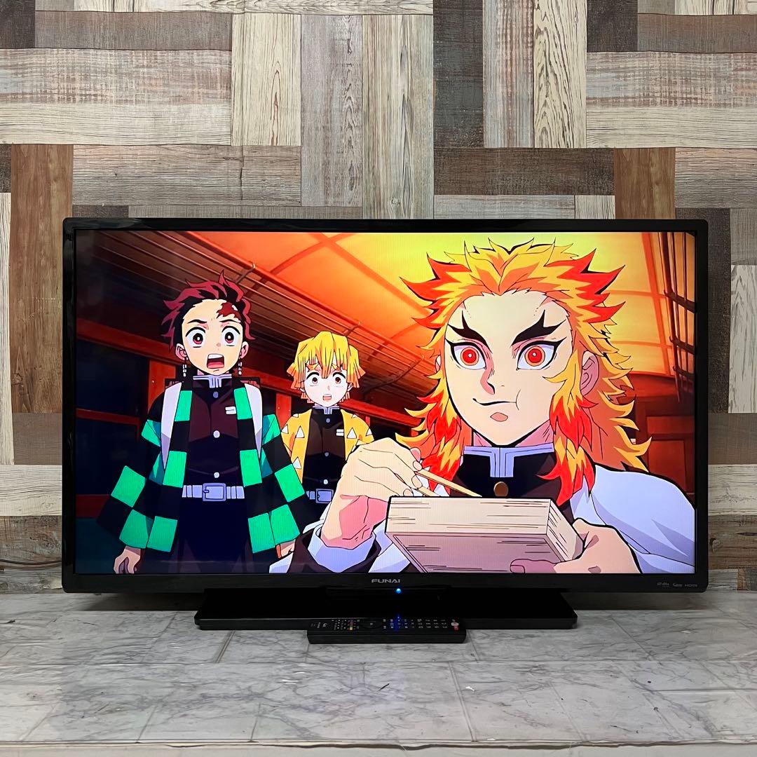 即日受渡❣️全国送料込 フナイ40型地デジBSCSテレビ Wチューナー裏番組録画可