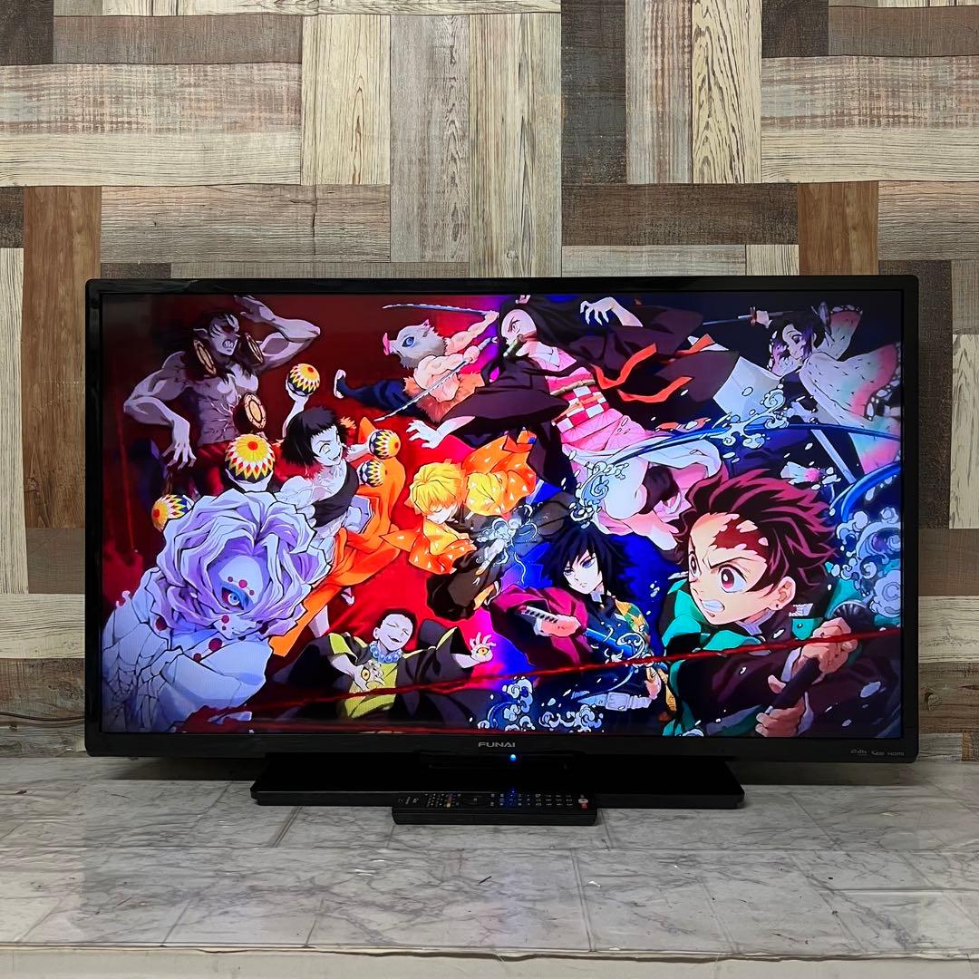 即日受渡❣️全国送料込 フナイ40型地デジBSCSテレビ Wチューナー裏番組録画可