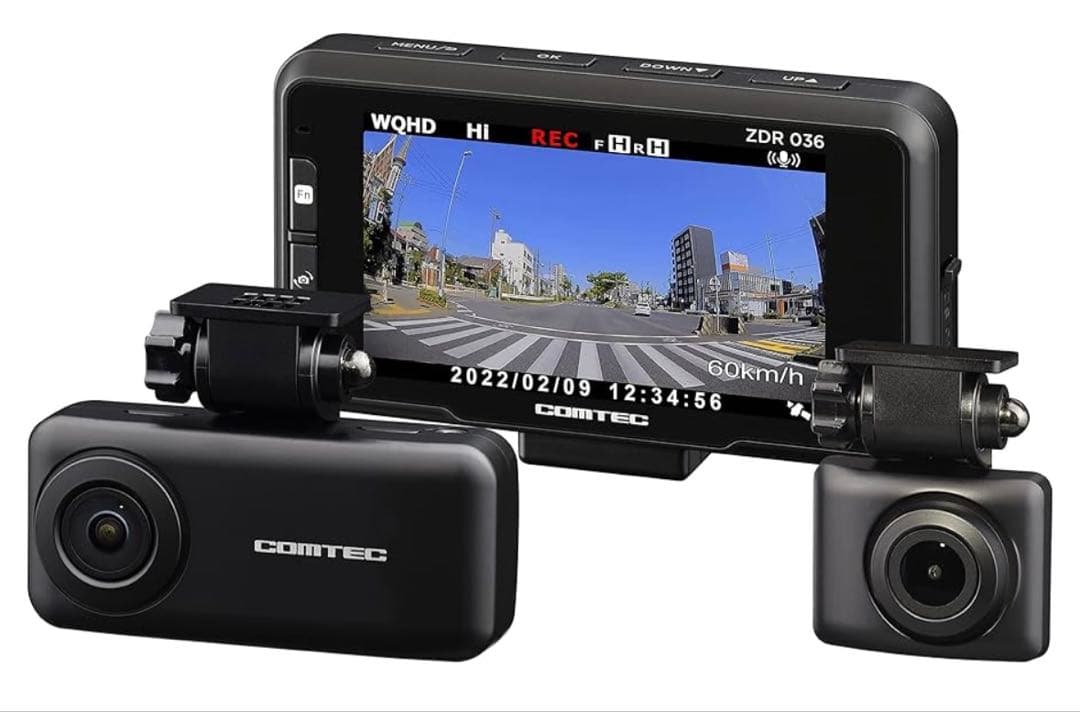 COMTEC ZDR036 ドライブレコーダー 前後カメラ+駐車監視用コード