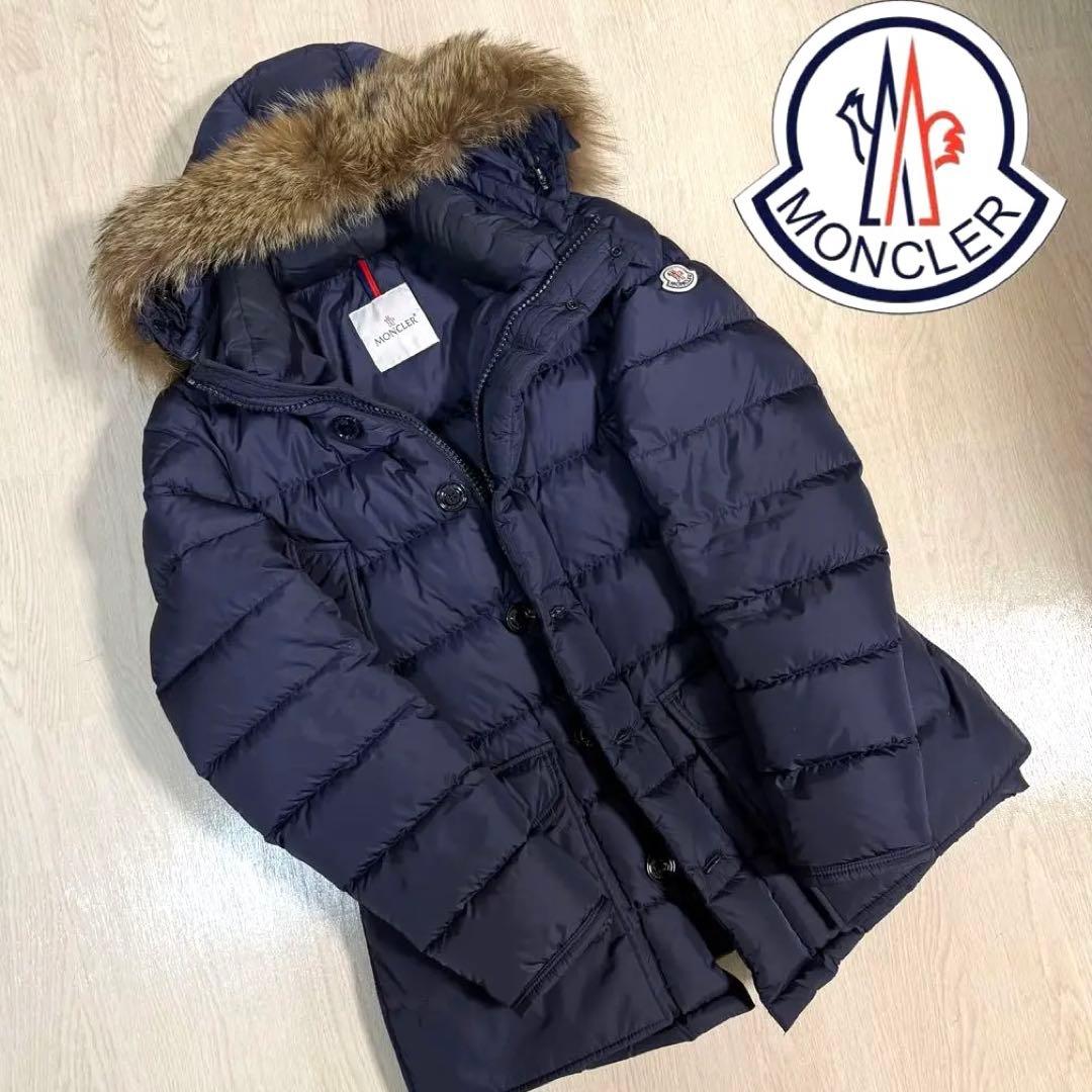【定価40万⭐️レアサイズ3⭐️】モンクレールクルーニーダウンジャケットネイビー