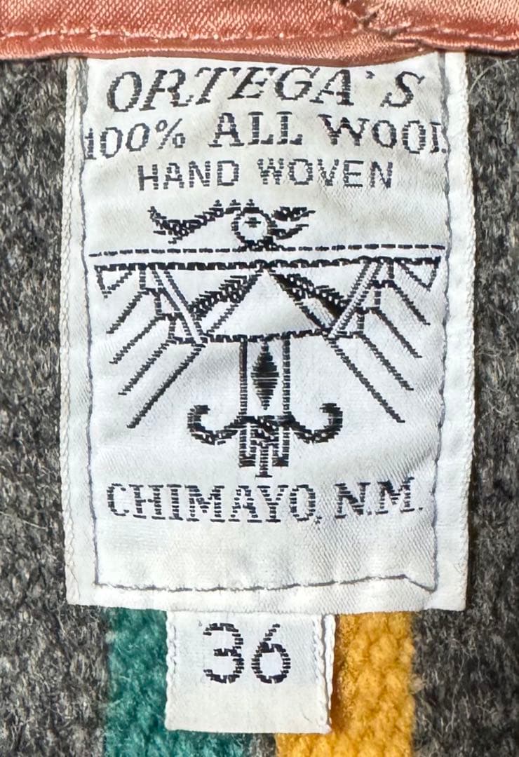 雰囲気抜群 ORTEGA'S オルテガ チマヨベスト くるみボタン 36 グレー