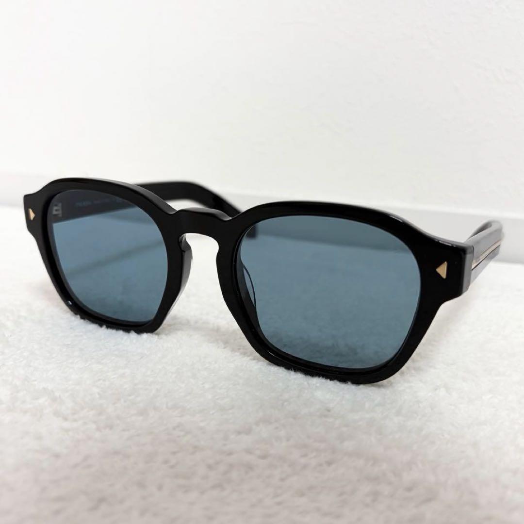 【美品】プラダ メタルプラーク サングラス SPR A16-F ブラック