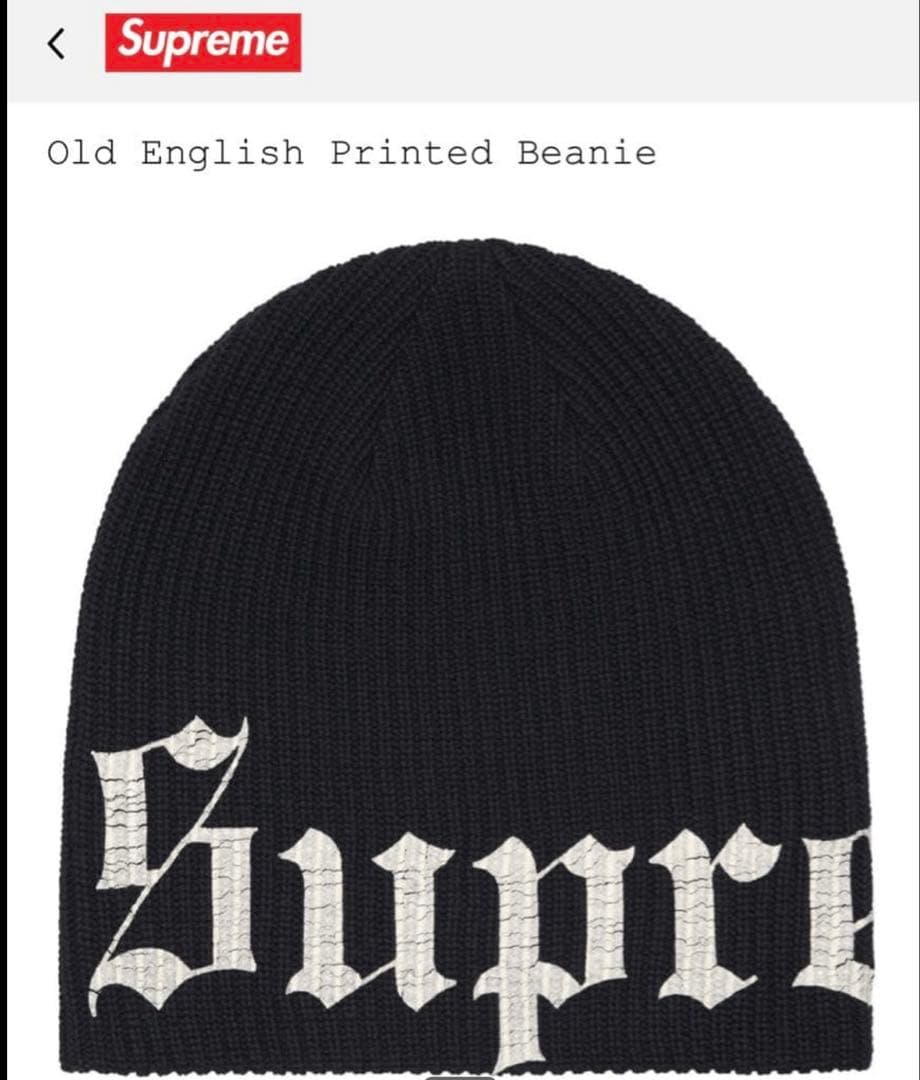 【新品】Supreme Old English Printed Beanie