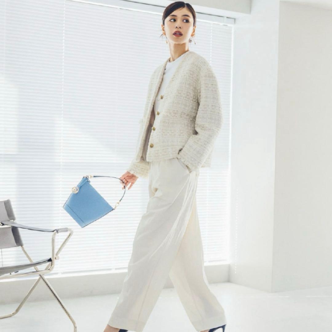 Demi-Luxe BEAMS ファンシーツイード ジャケット ベージュ