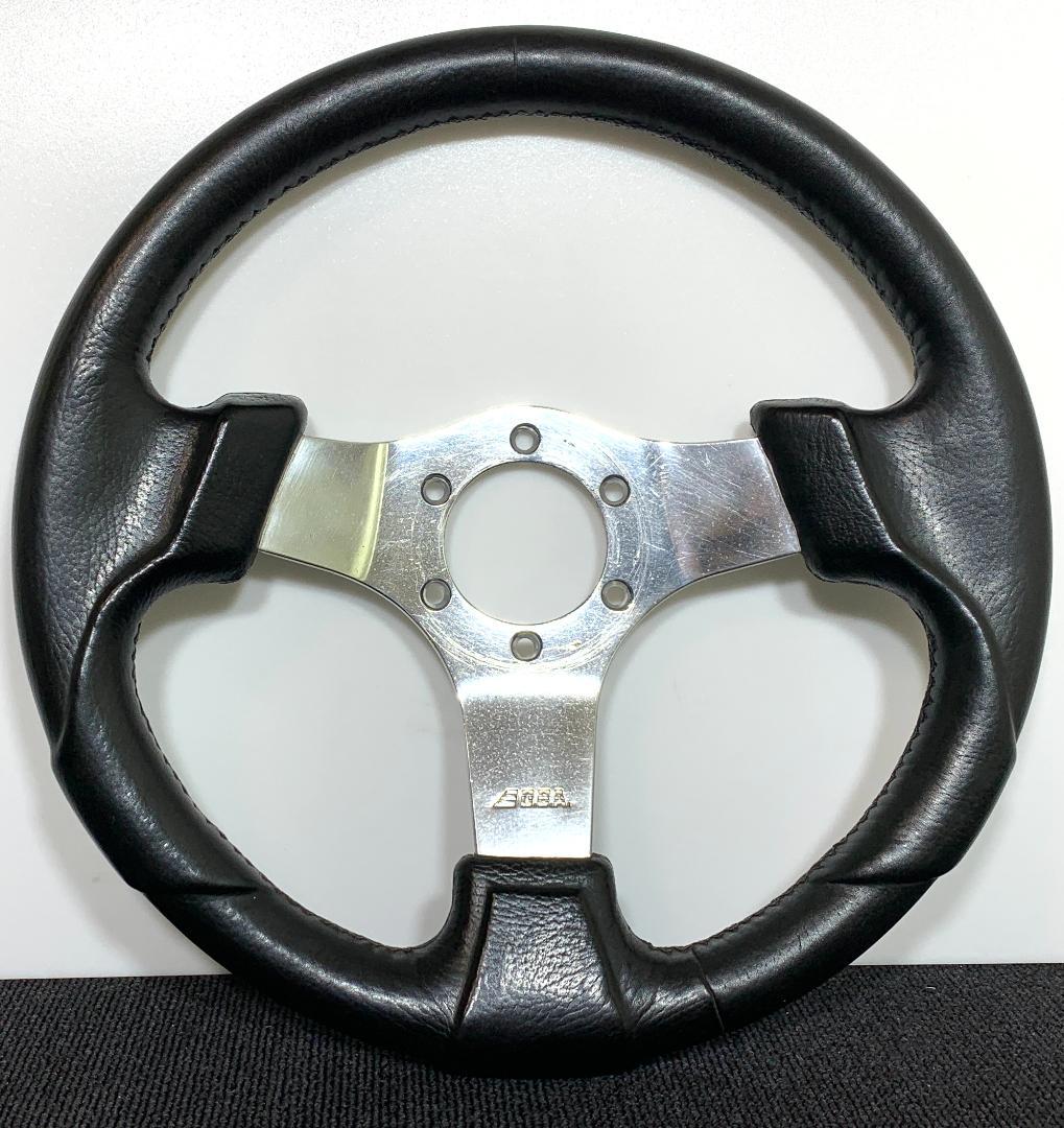 OBA オバ オバハン ステアリング 33パイ ポリッシュ ブラックスキン 希少