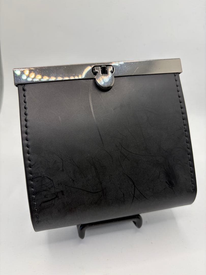 ブラックコードバン二つ折り財布