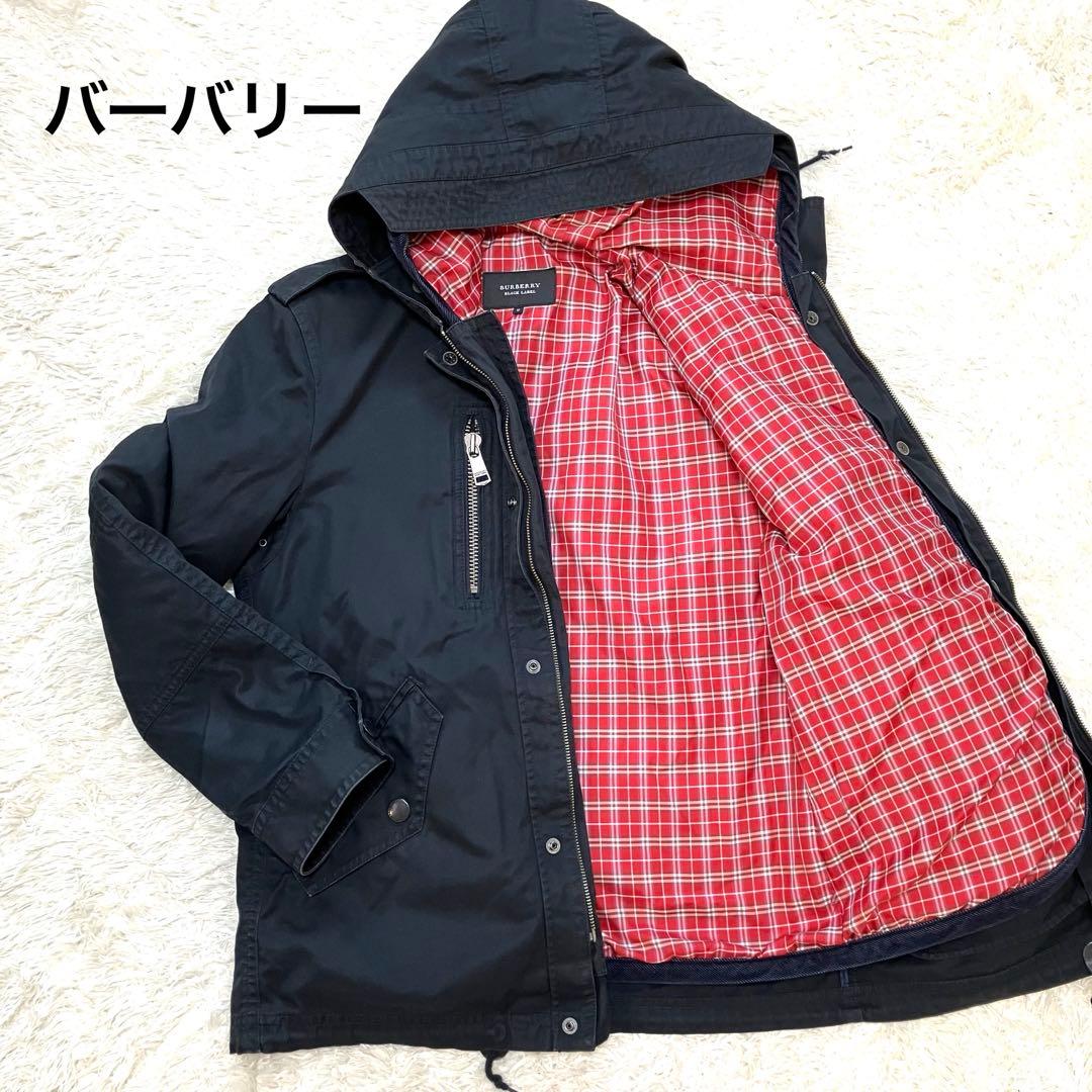 美品！バーバリーブラックレーベル！3ウェイ！ライナー付きコート！チェック
