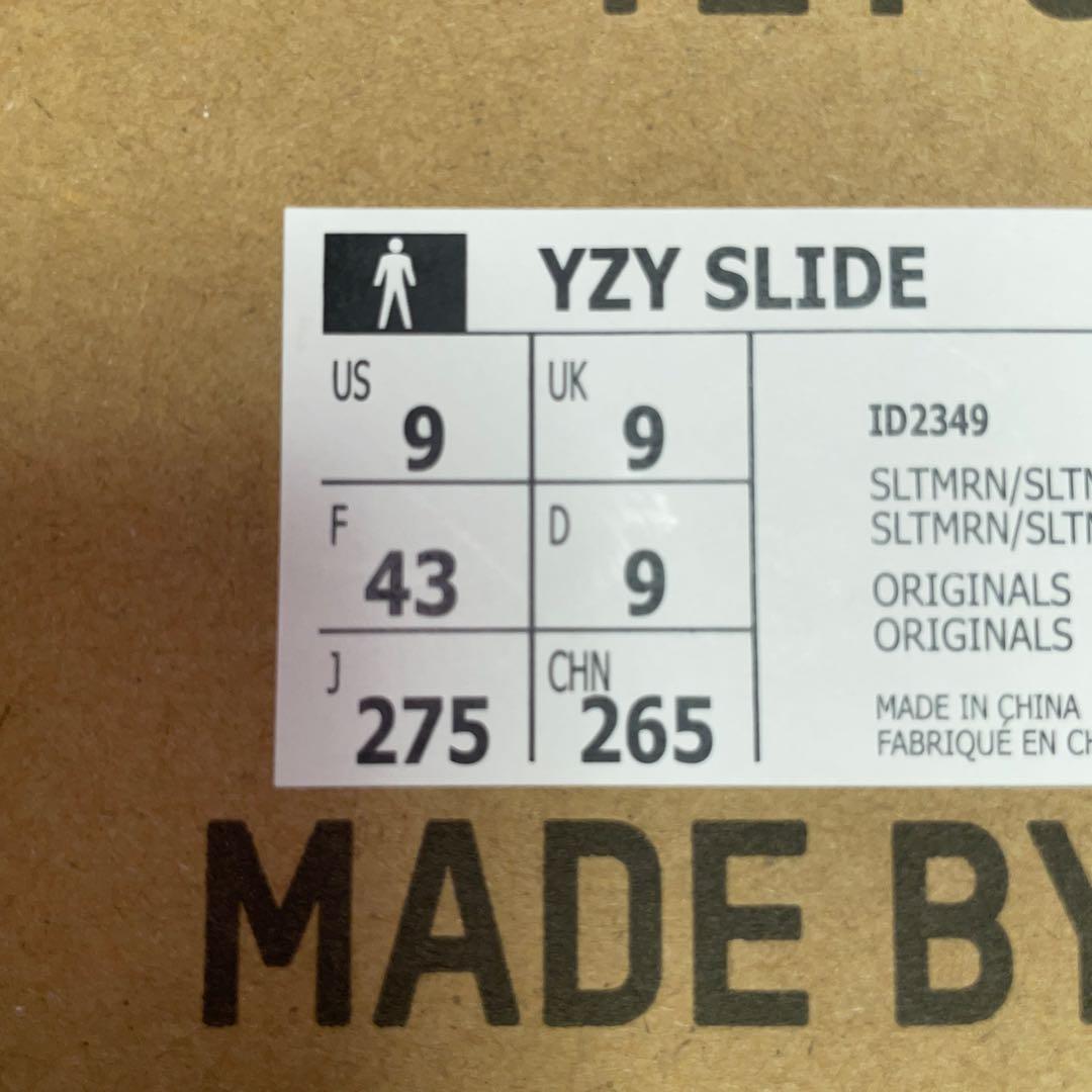 YZY SLIDE グレー サンダル US 9