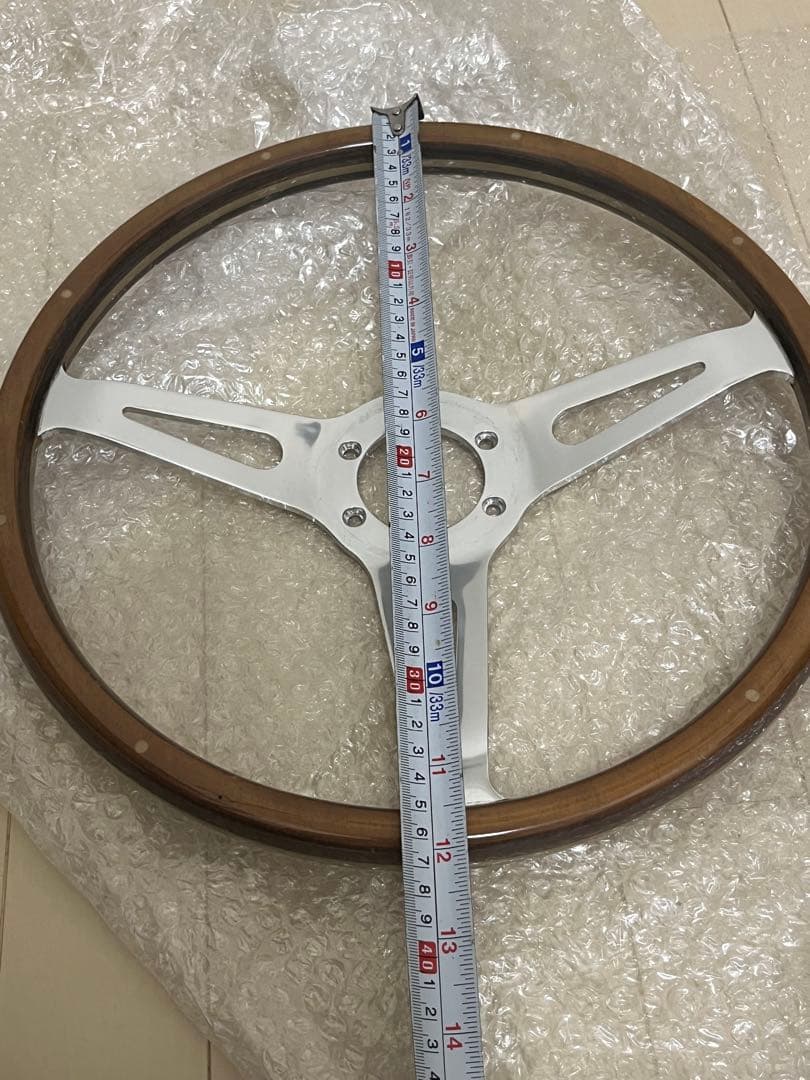 ウッドステアリング　三本スポーク