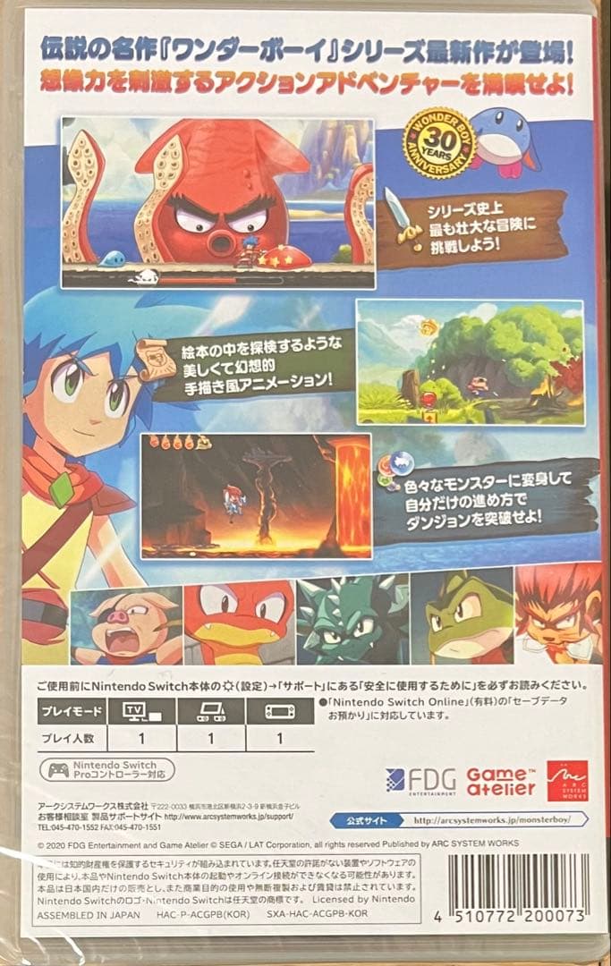 Switch モンスターボーイ 呪われた王国