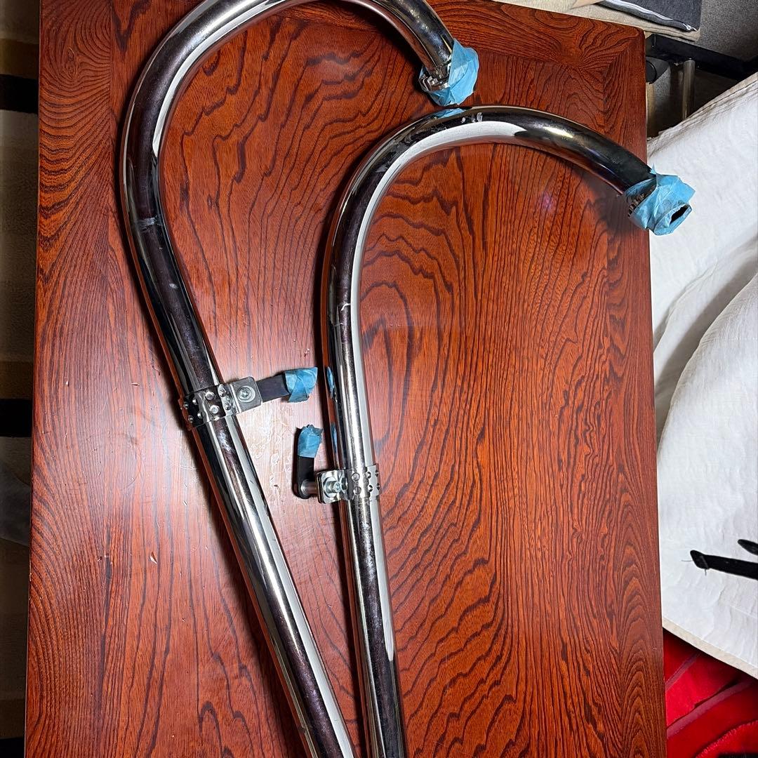 xs650sp用モーターロック製マフラー　type1クローム仕上げ