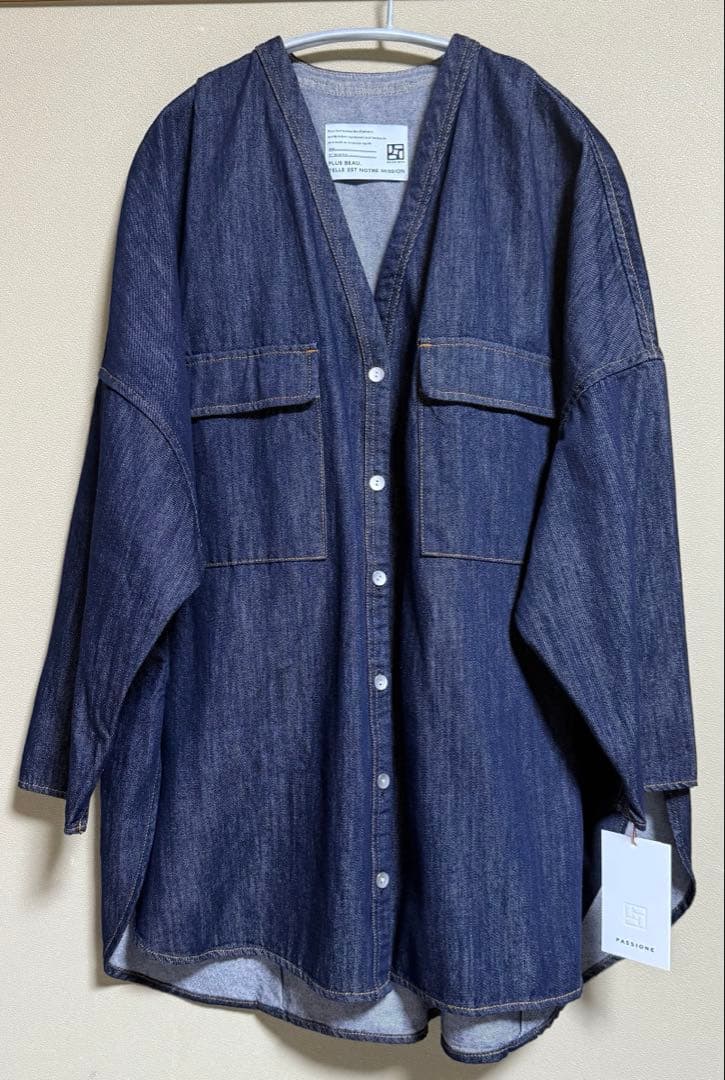 【限定お値下げ】新品☆PASSIONE デニムオーバーシルエットシャツジャケット