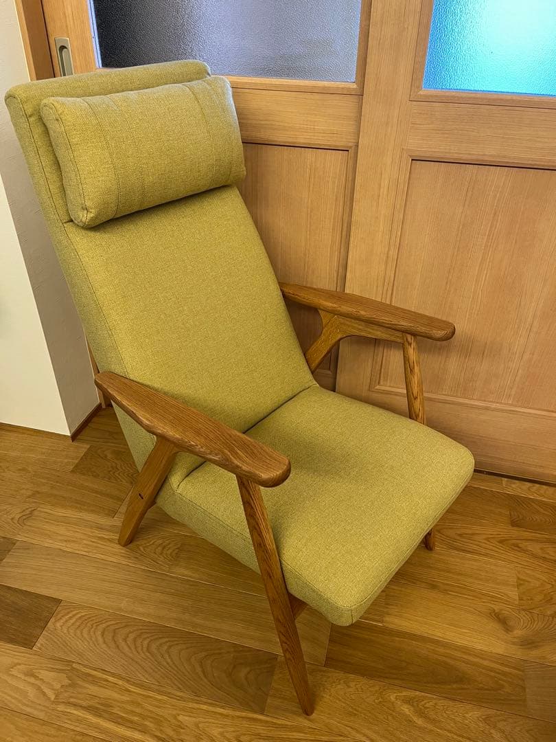 【新品同様】 unico HESTA(へスタ) ラウンジチェア ライトグリーン