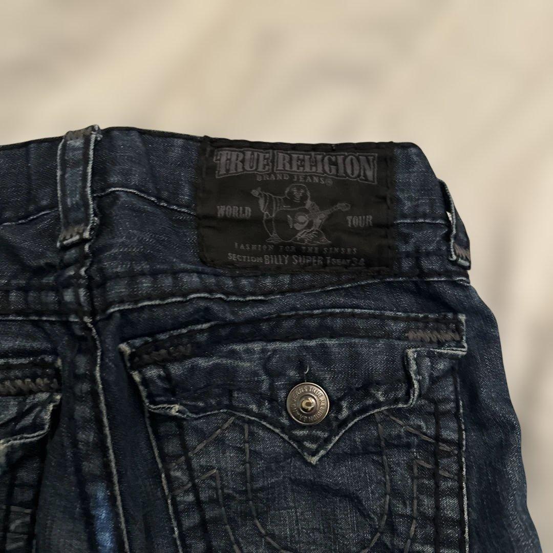 TRUE RELIGION BILLY SUPER T ダメージデニム